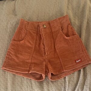 Hammie’s Women's High Waist Corduroy Shorts - Orange
